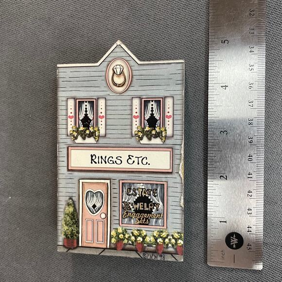 Brandywine Woodcrafts Downtown Houses Rings Etc Jewlery Shelf Sitter - Picture 4 of 5